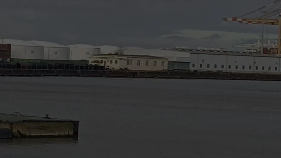 Fuel storage tanks at a port terminal